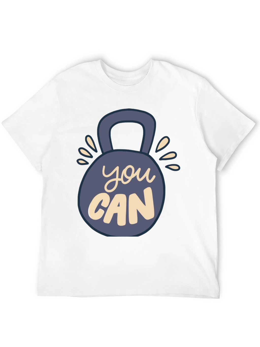 Motivational You Can Kettlebell Graphic T-Shirt