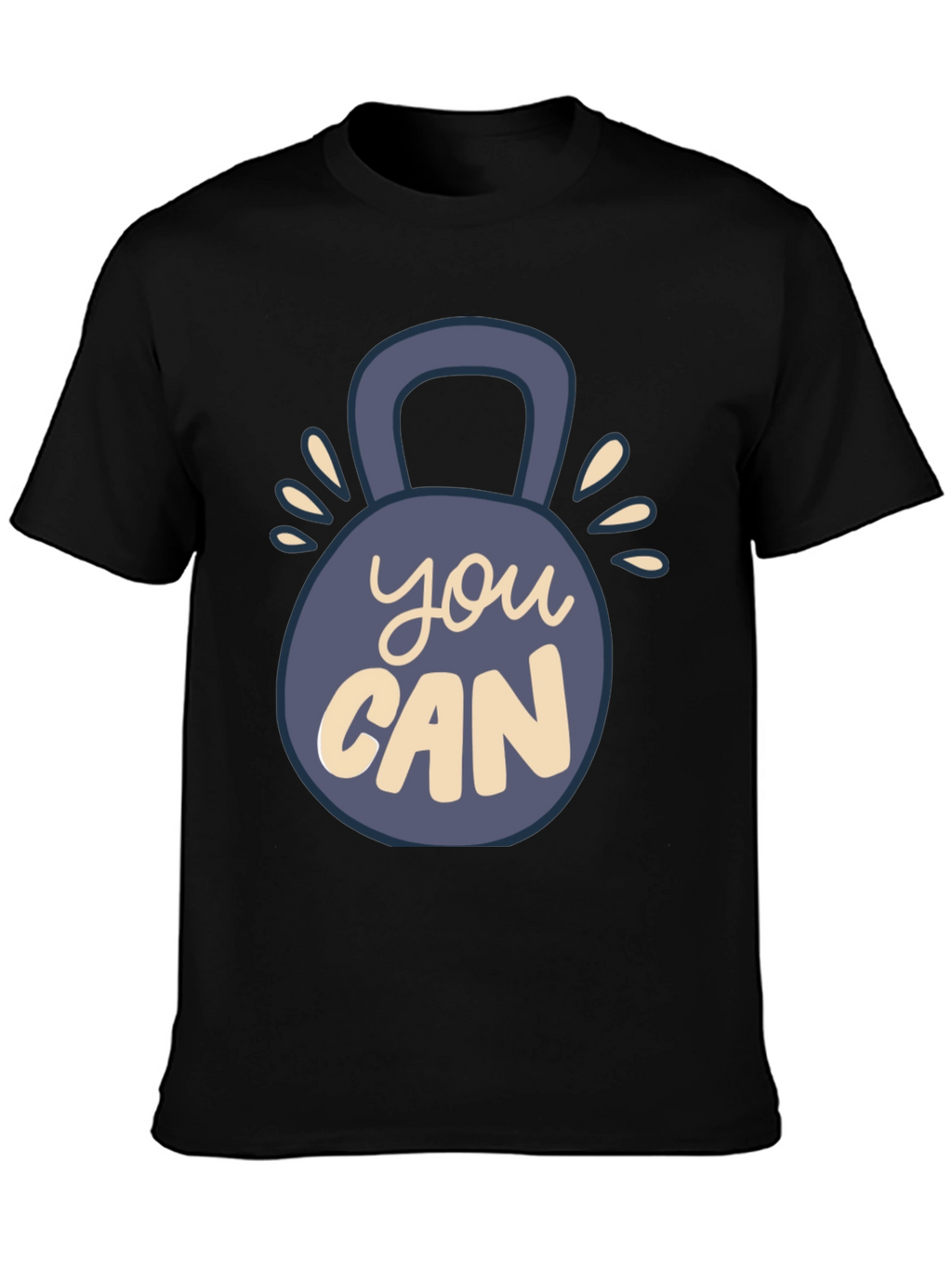 Motivational You Can Kettlebell Graphic T-Shirt
