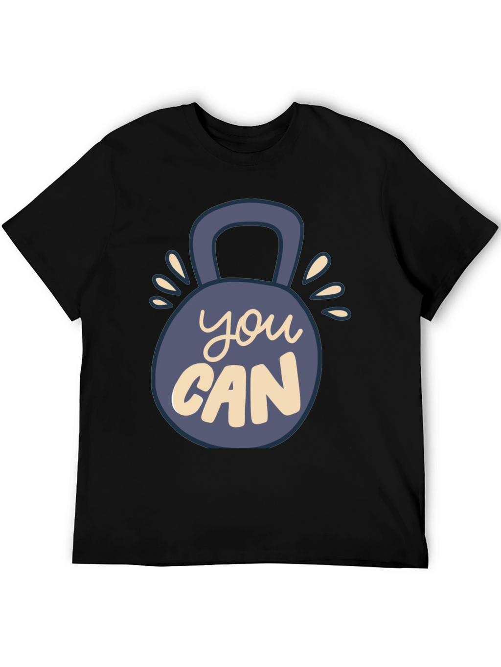 Motivational You Can Kettlebell Graphic T-Shirt