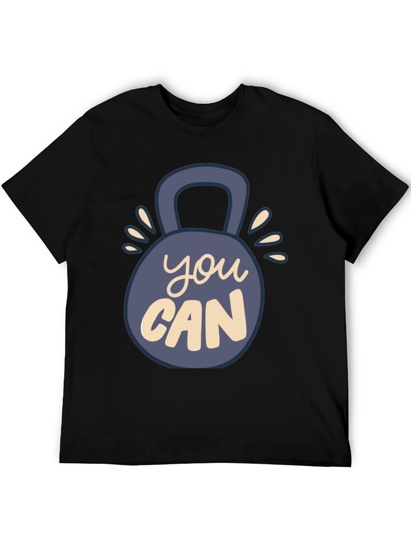 Motivational You Can Kettlebell Graphic T-Shirt