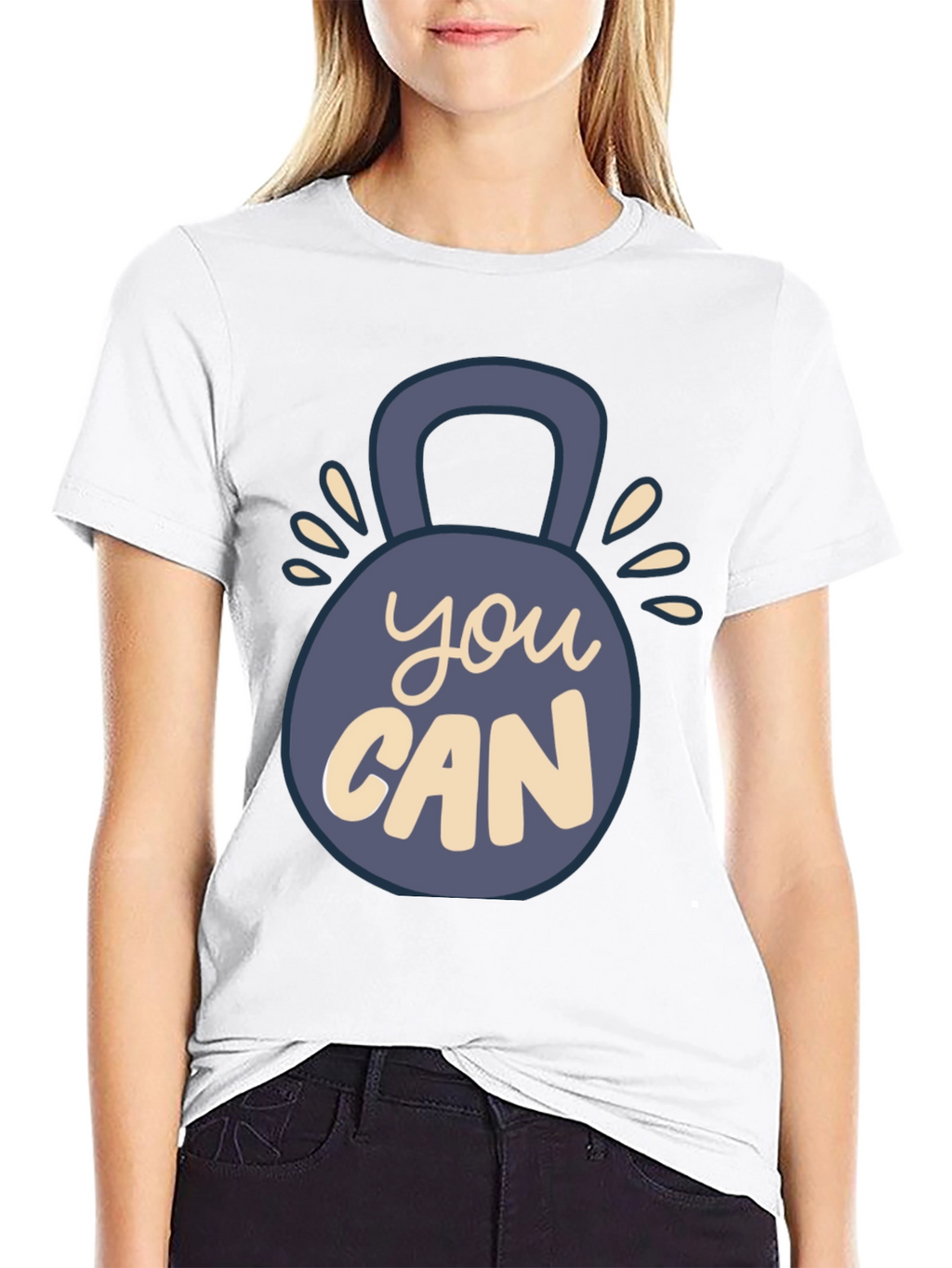 Motivational You Can Kettlebell Graphic T-Shirt