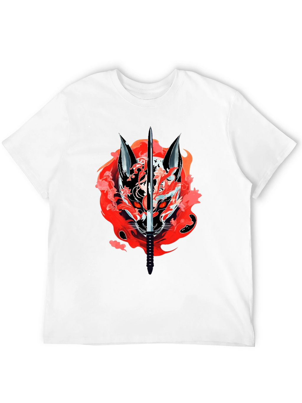 Samurai Fox T-Shirt - Edgy Graphic Tee
