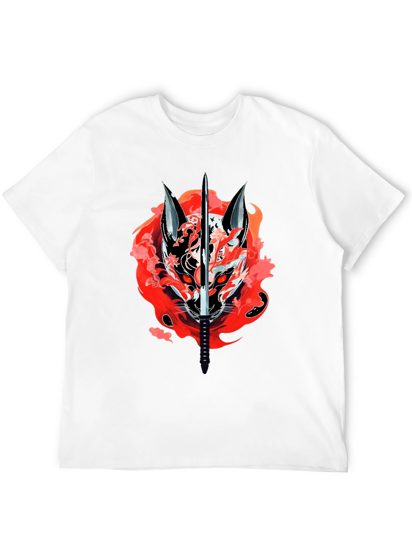 Samurai Fox T-Shirt - Edgy Graphic Tee