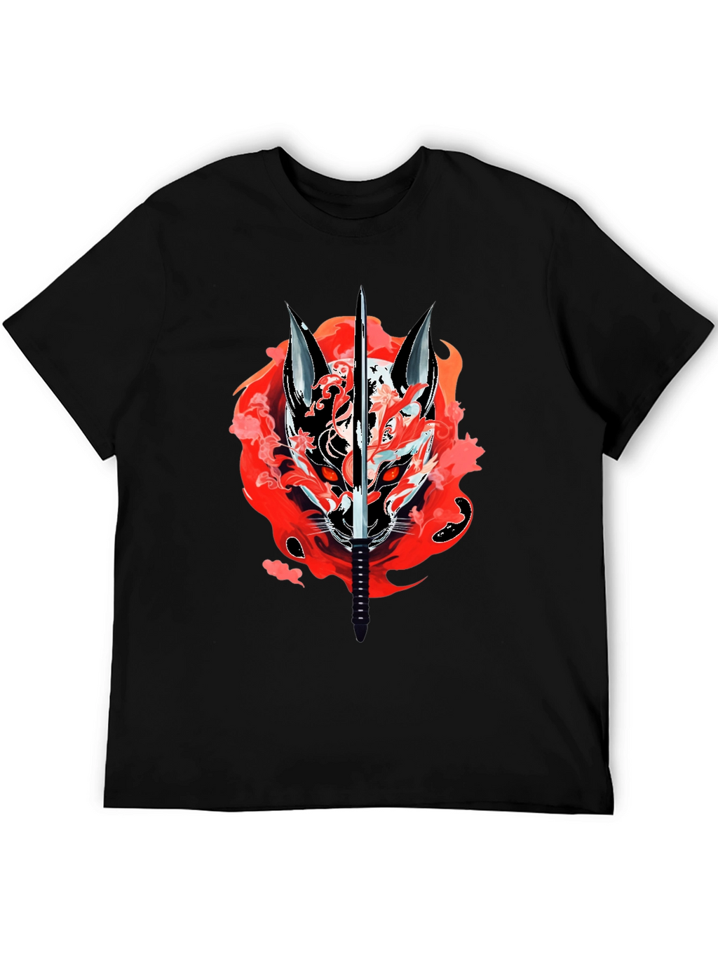 Samurai Fox T-Shirt - Edgy Graphic Tee