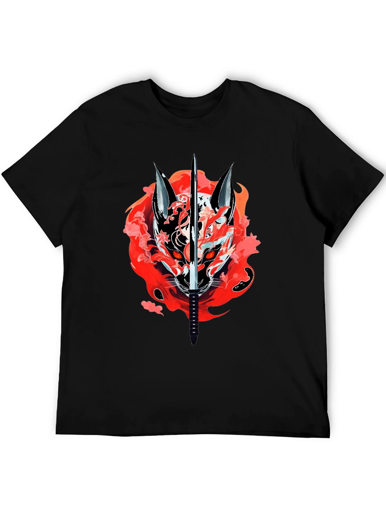 Samurai Fox T-Shirt - Edgy Graphic Tee