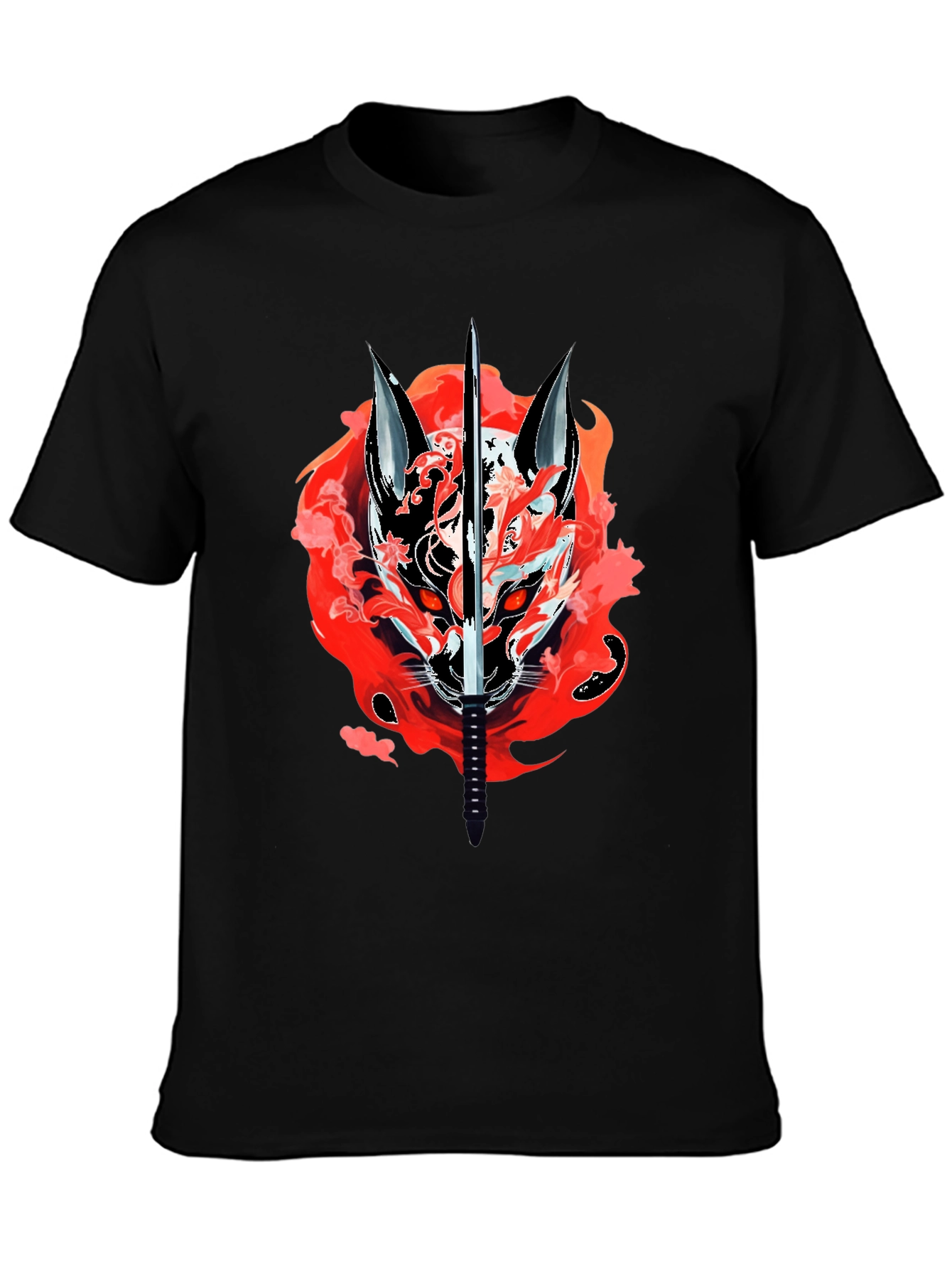 Samurai Fox T-Shirt - Edgy Graphic Tee