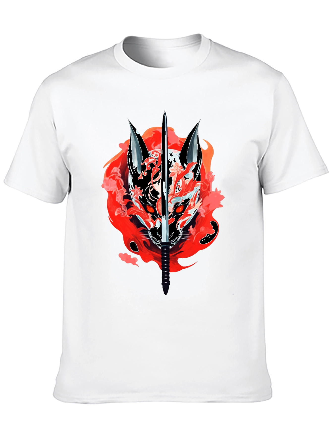 Samurai Fox T-Shirt - Edgy Graphic Tee
