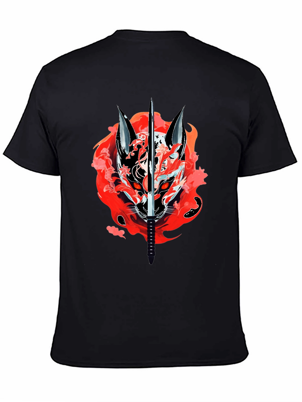 Samurai Fox T-Shirt - Edgy Graphic Tee