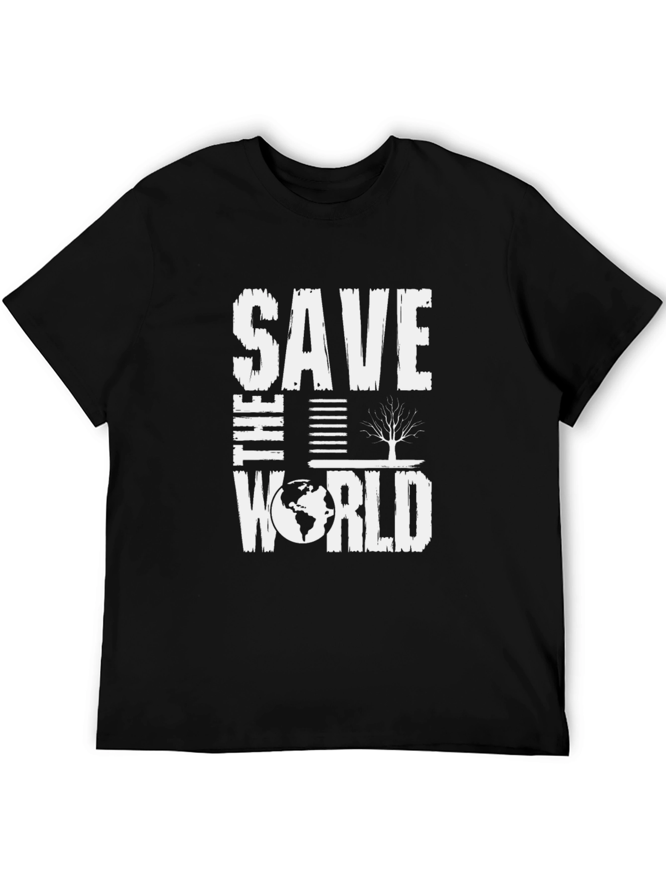 Save the World Graphic Tee - Eco-Friendly Design