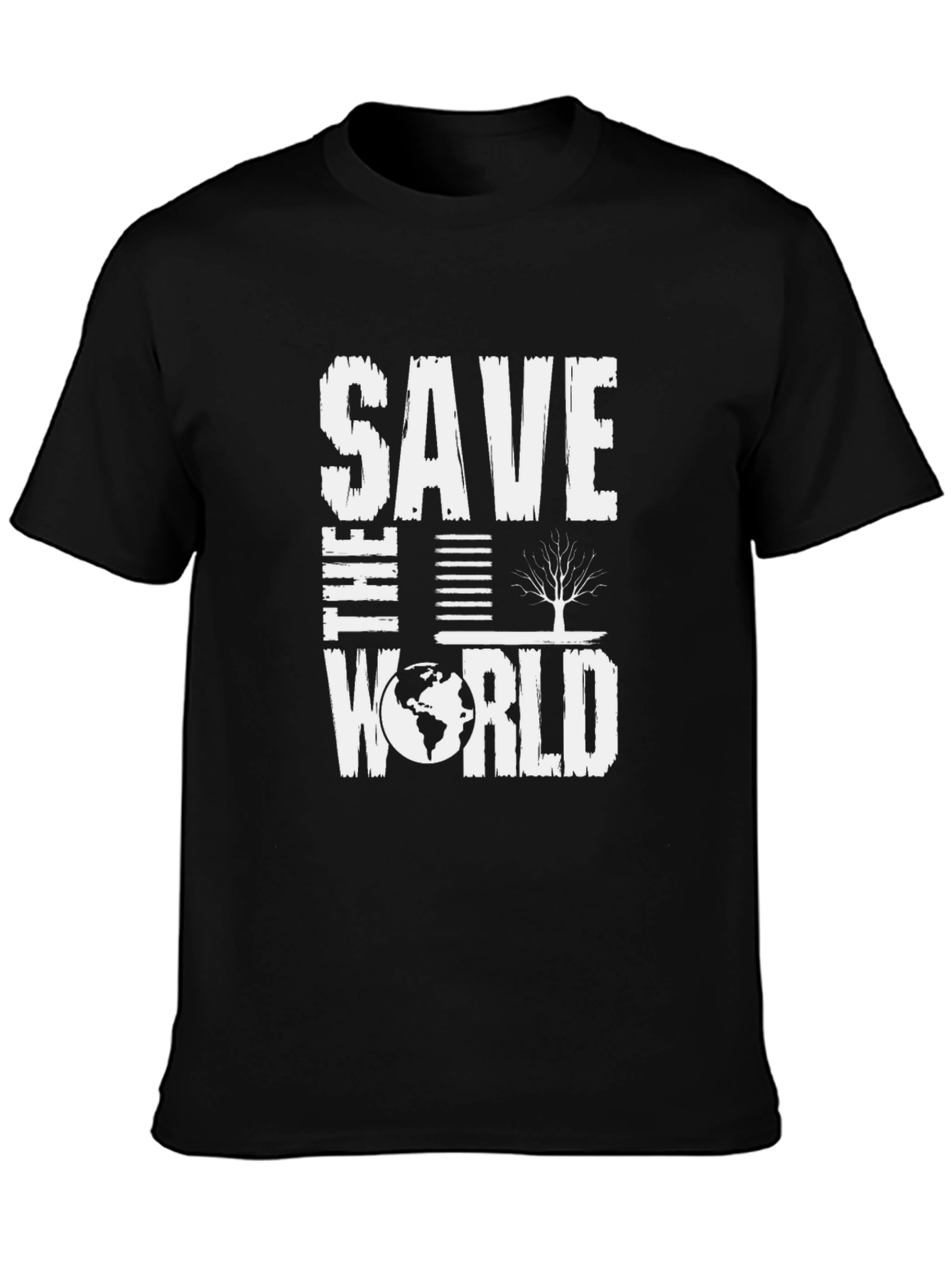 Save the World Graphic Tee - Eco-Friendly Design