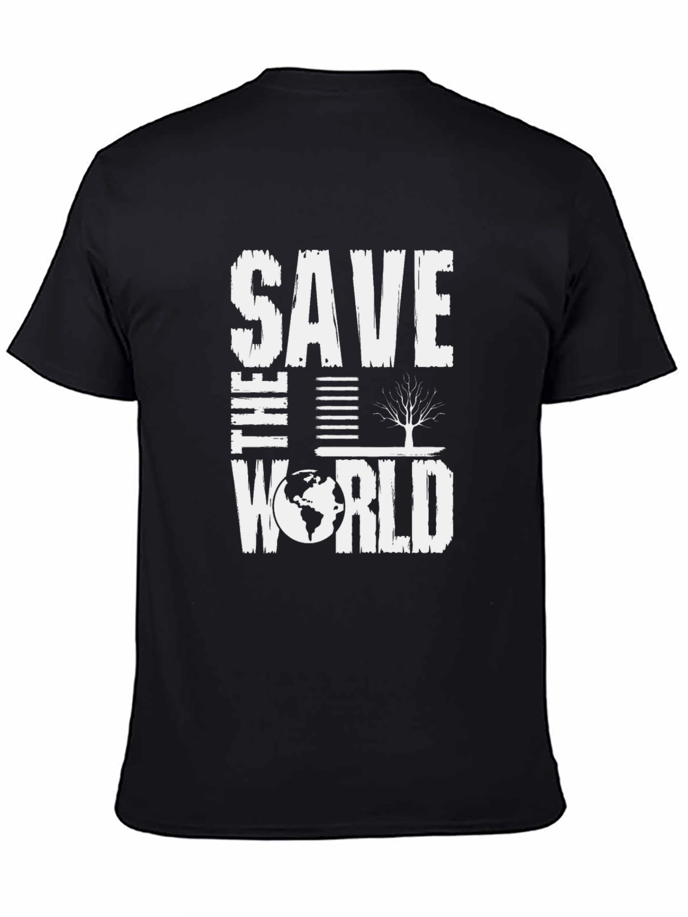 Save the World Graphic Tee - Eco-Friendly Design