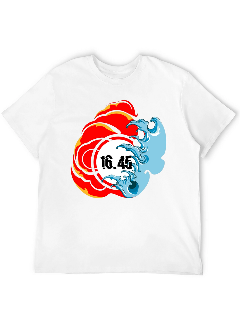 Fire & Water Graphic Tee - Black T-Shirt