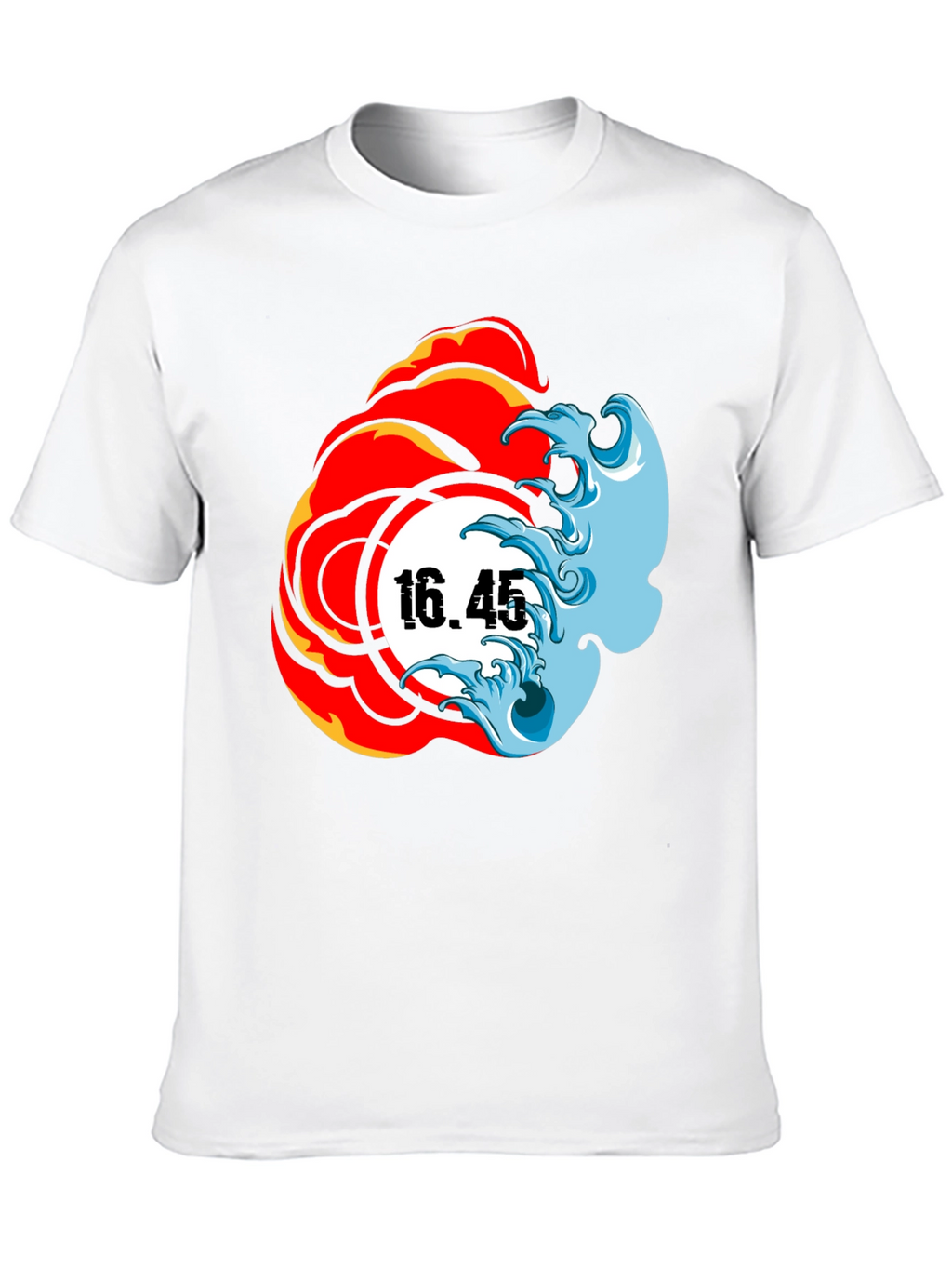Fire & Water Graphic Tee - Black T-Shirt