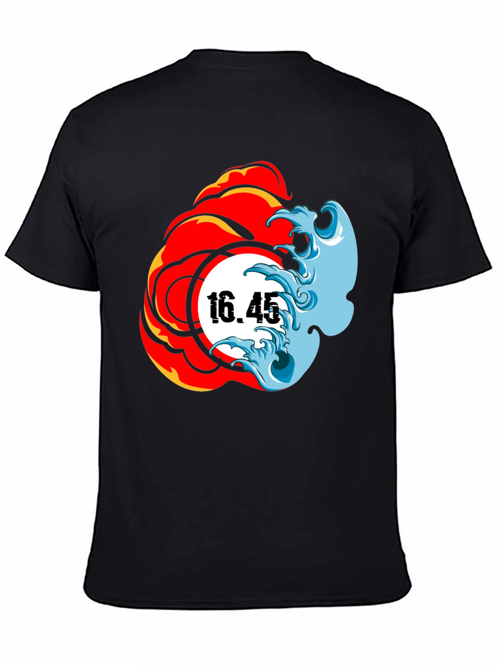 Fire & Water Graphic Tee - Black T-Shirt