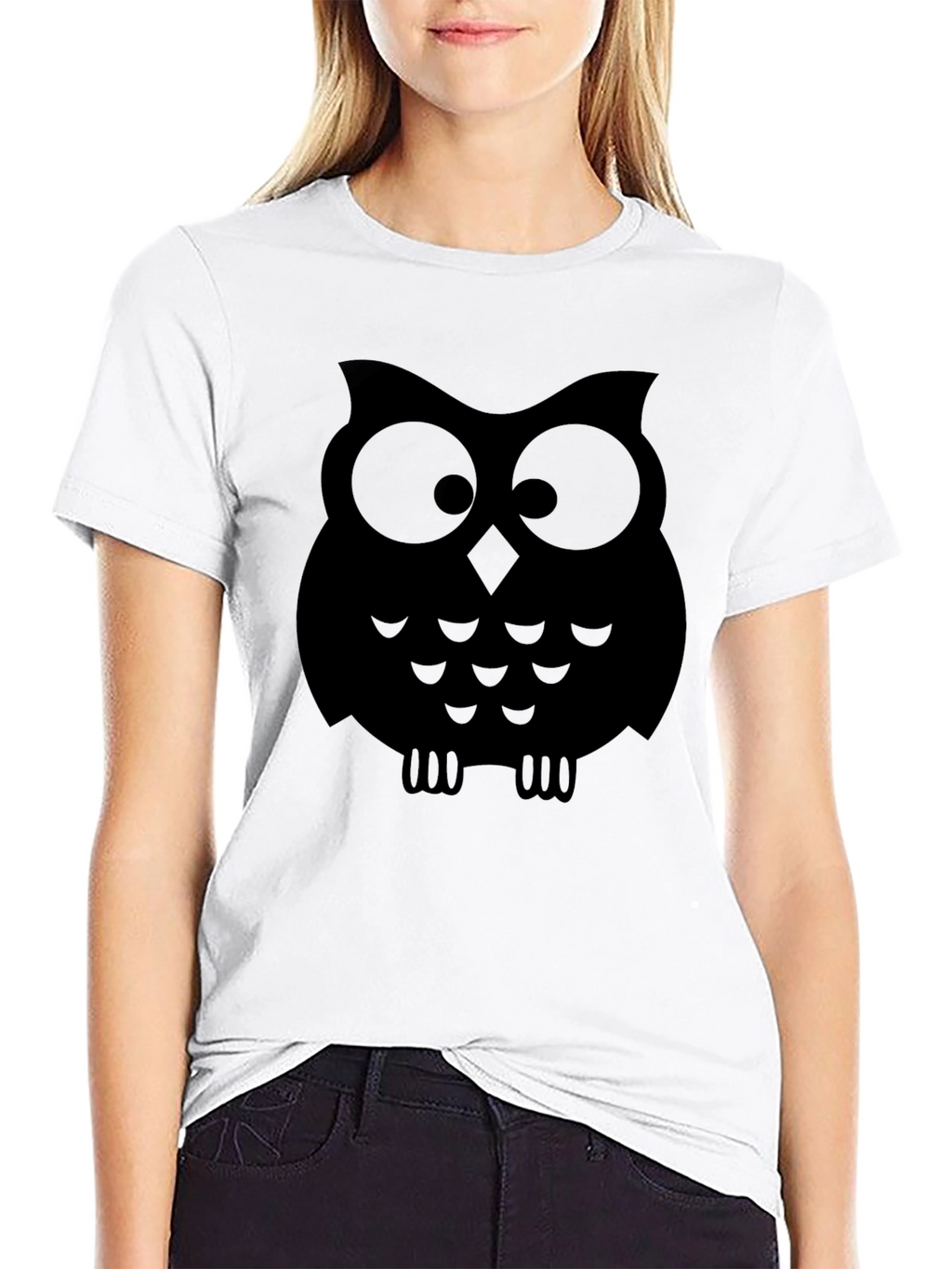Owl Graphic Black T-Shirt