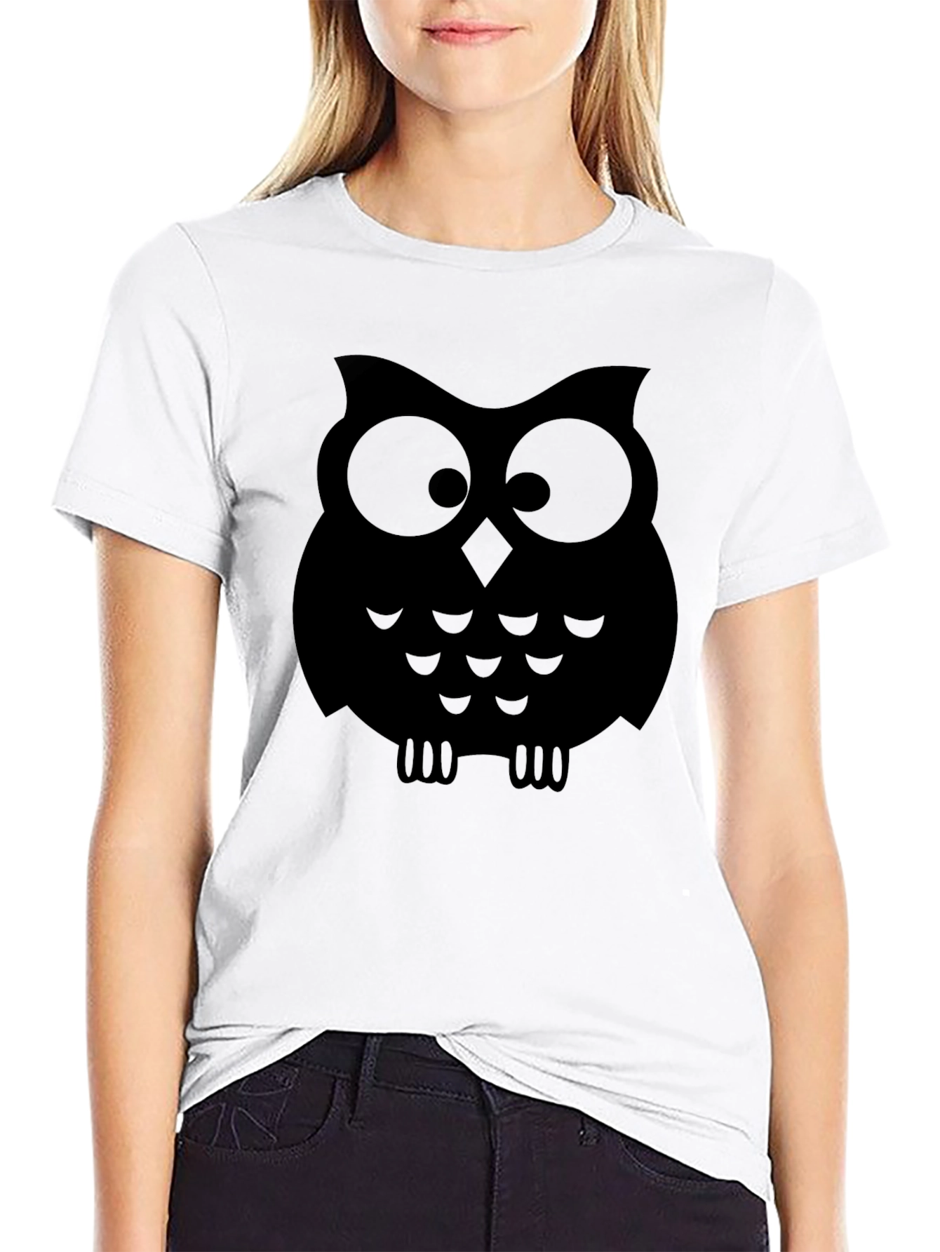 Owl Graphic Black T-Shirt