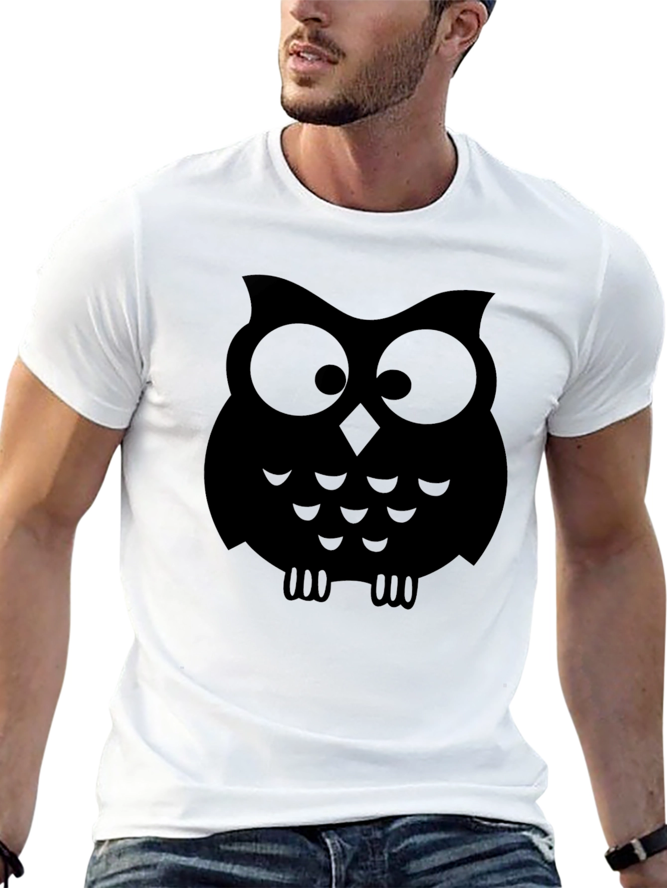 Owl Graphic Black T-Shirt