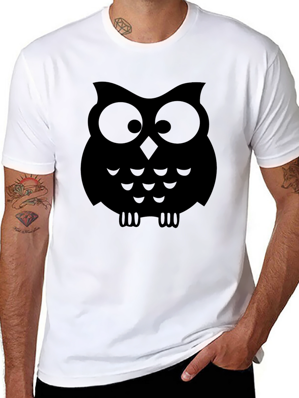 Owl Graphic Black T-Shirt