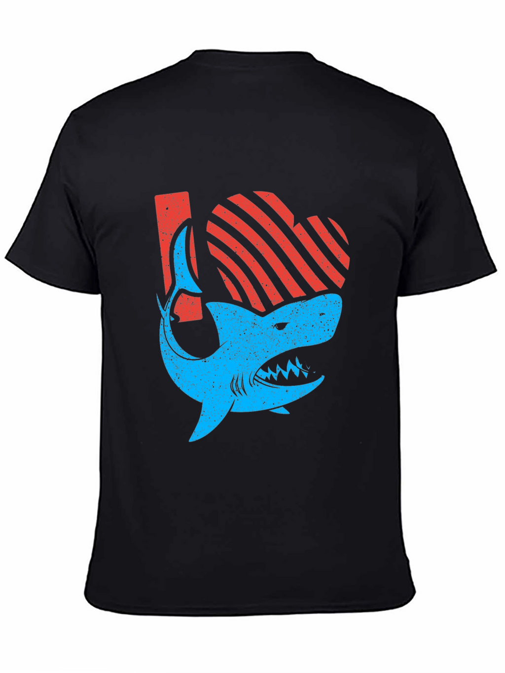 Shark Love Graphic Tee - Distressed Print