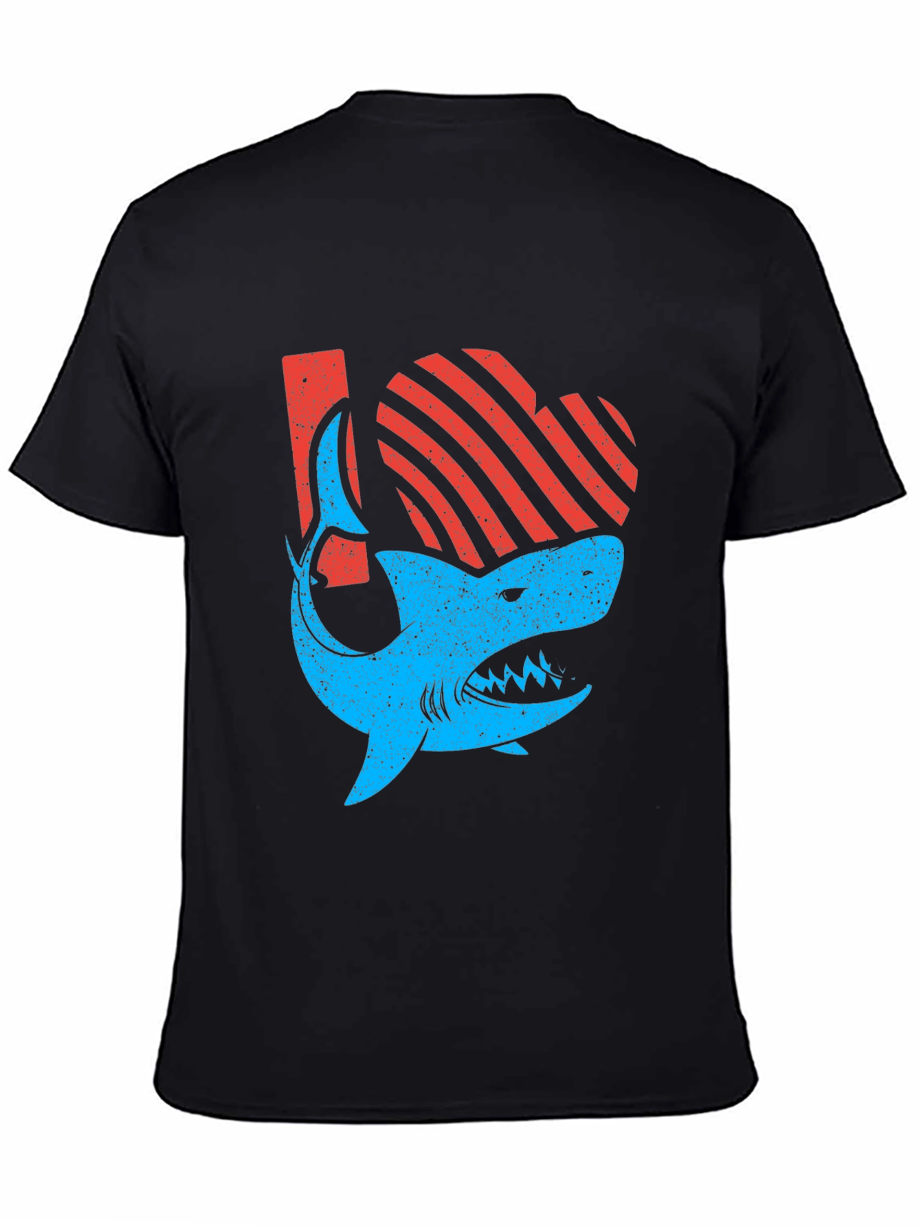 Shark Love Graphic Tee - Distressed Print