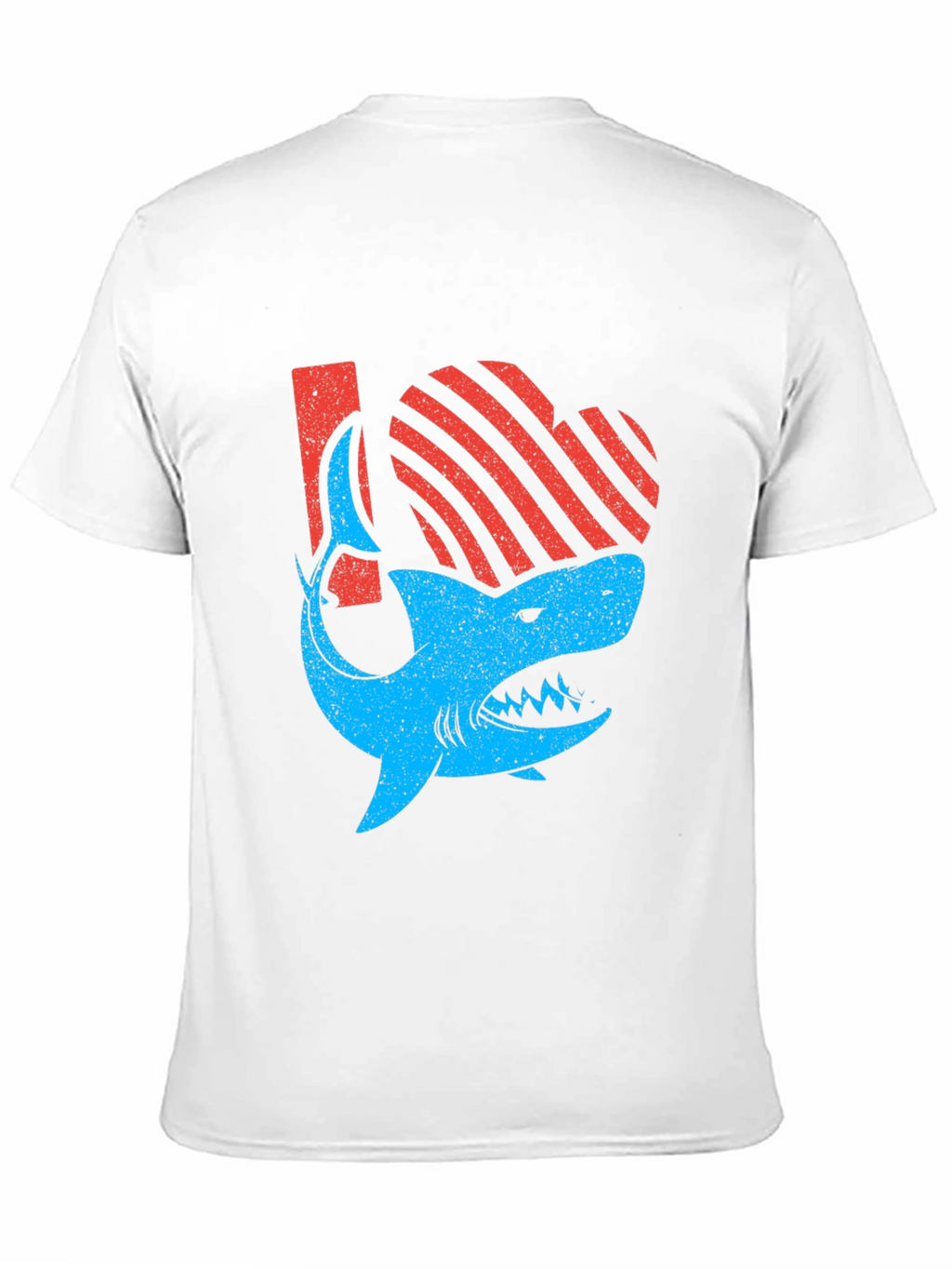 Shark Love Graphic Tee - Distressed Print