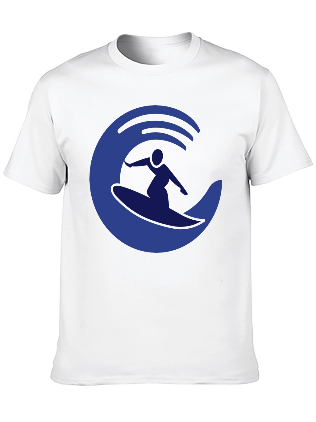 Surfer Wave Graphic Tee - Casual Black T-Shirt