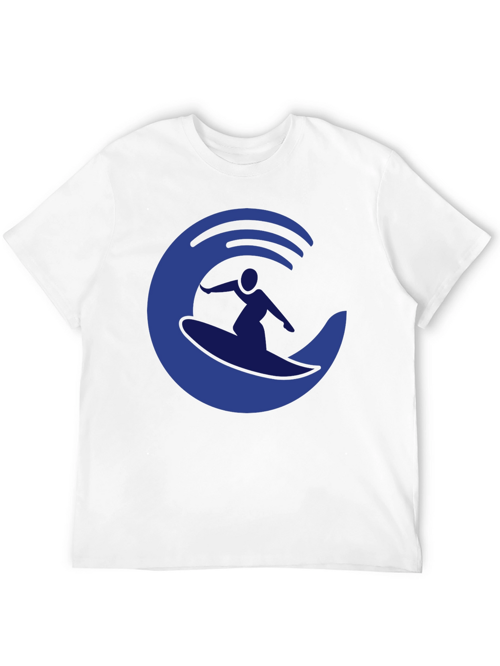 Surfer Wave Graphic Tee - Casual Black T-Shirt