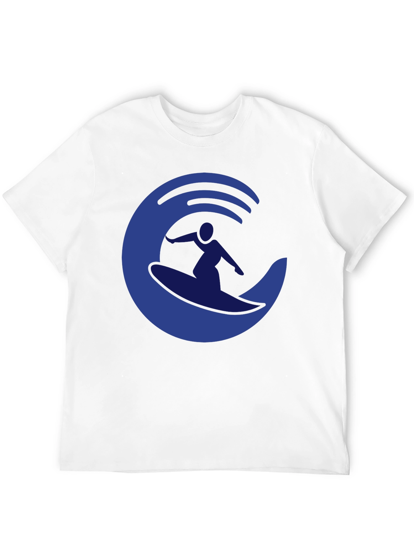 Surfer Wave Graphic Tee - Casual Black T-Shirt