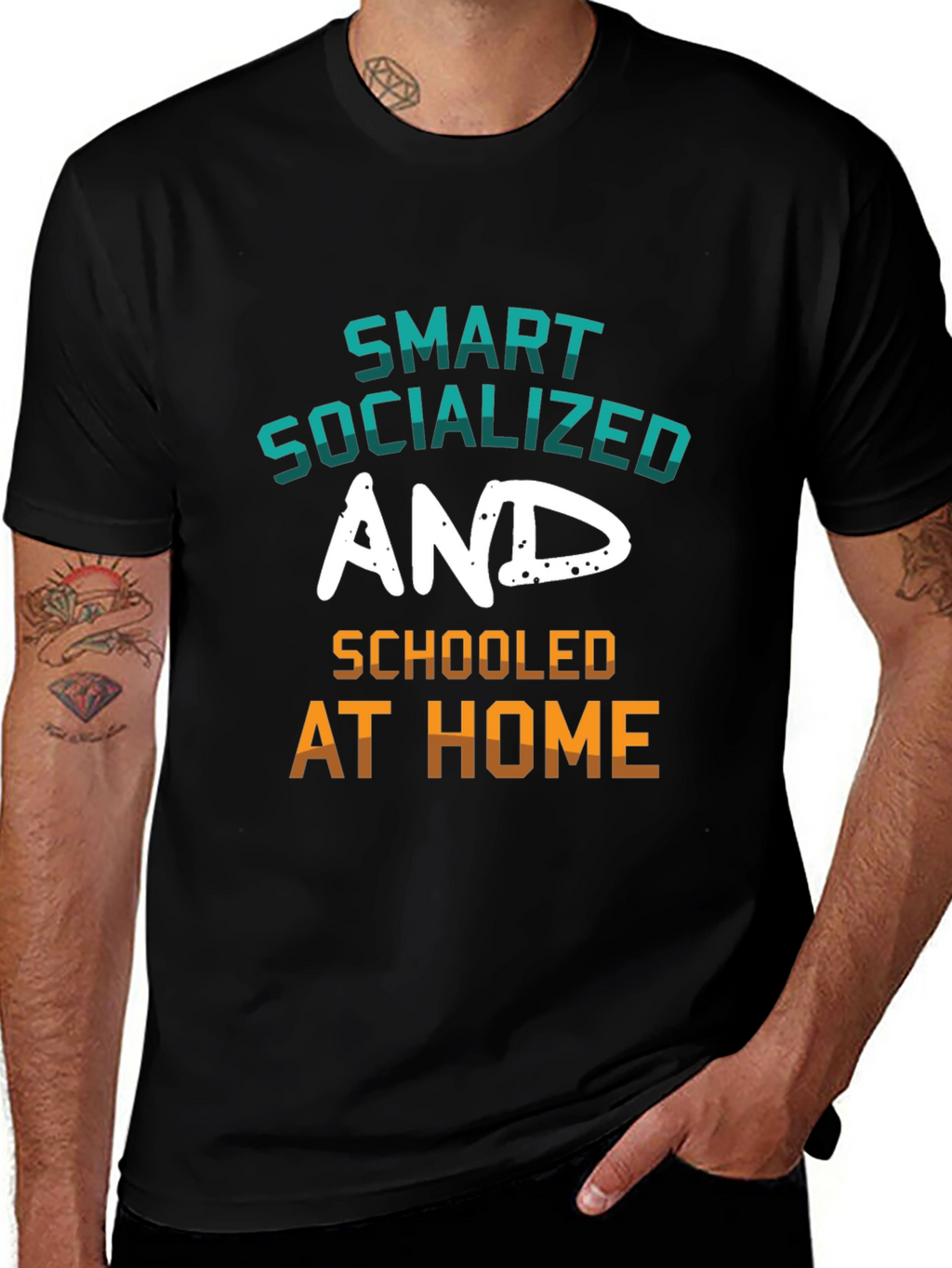 Smart Socialized and Schooled at Home Graphic Tee