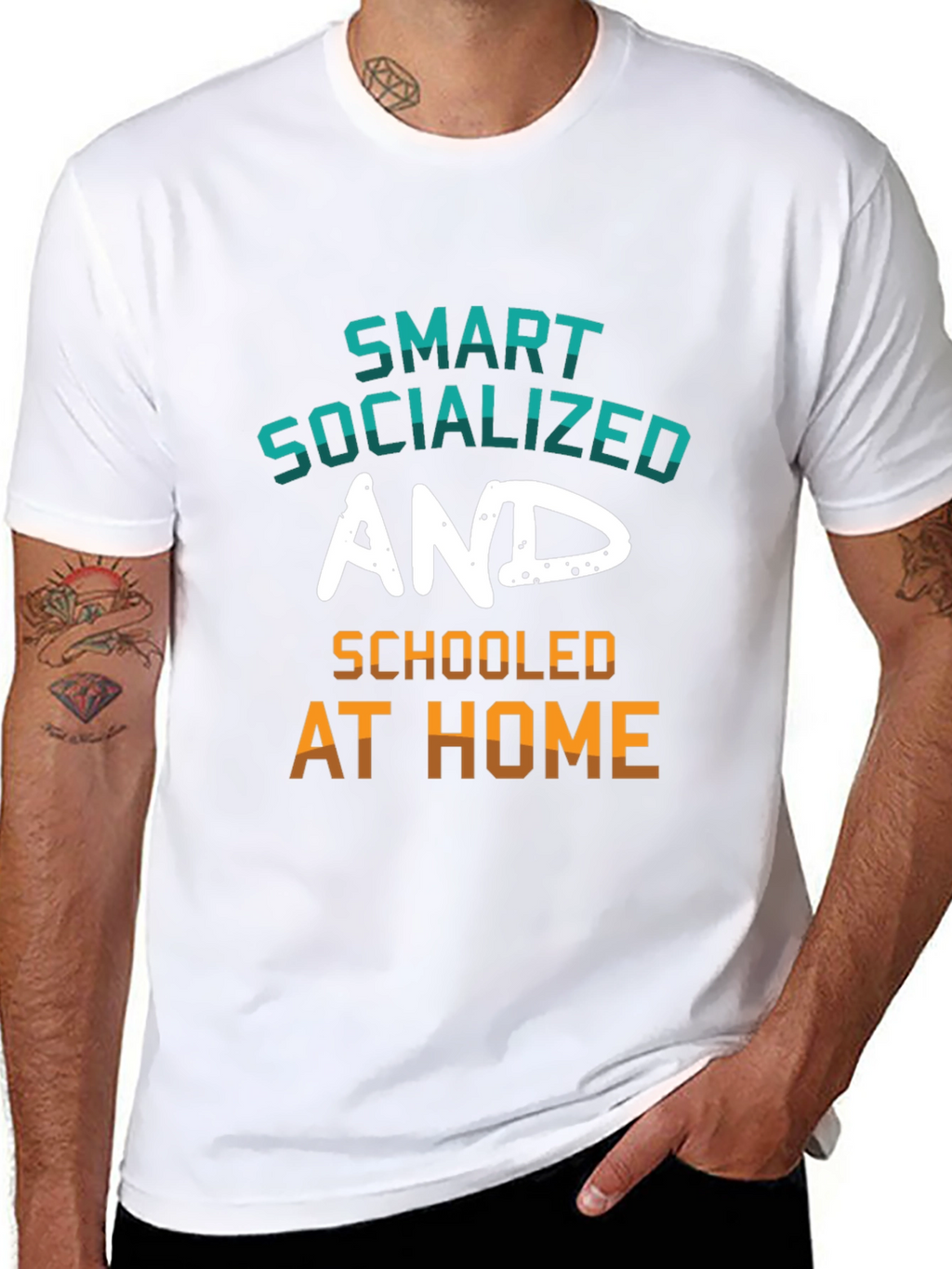 Smart Socialized and Schooled at Home Graphic Tee