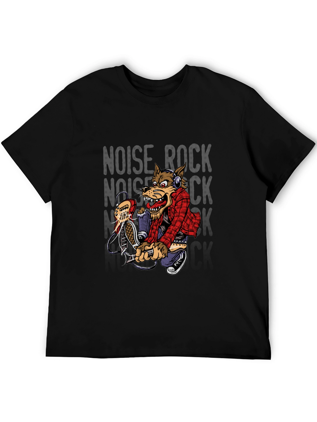 Noise Rock Wolf Graphic Tee
