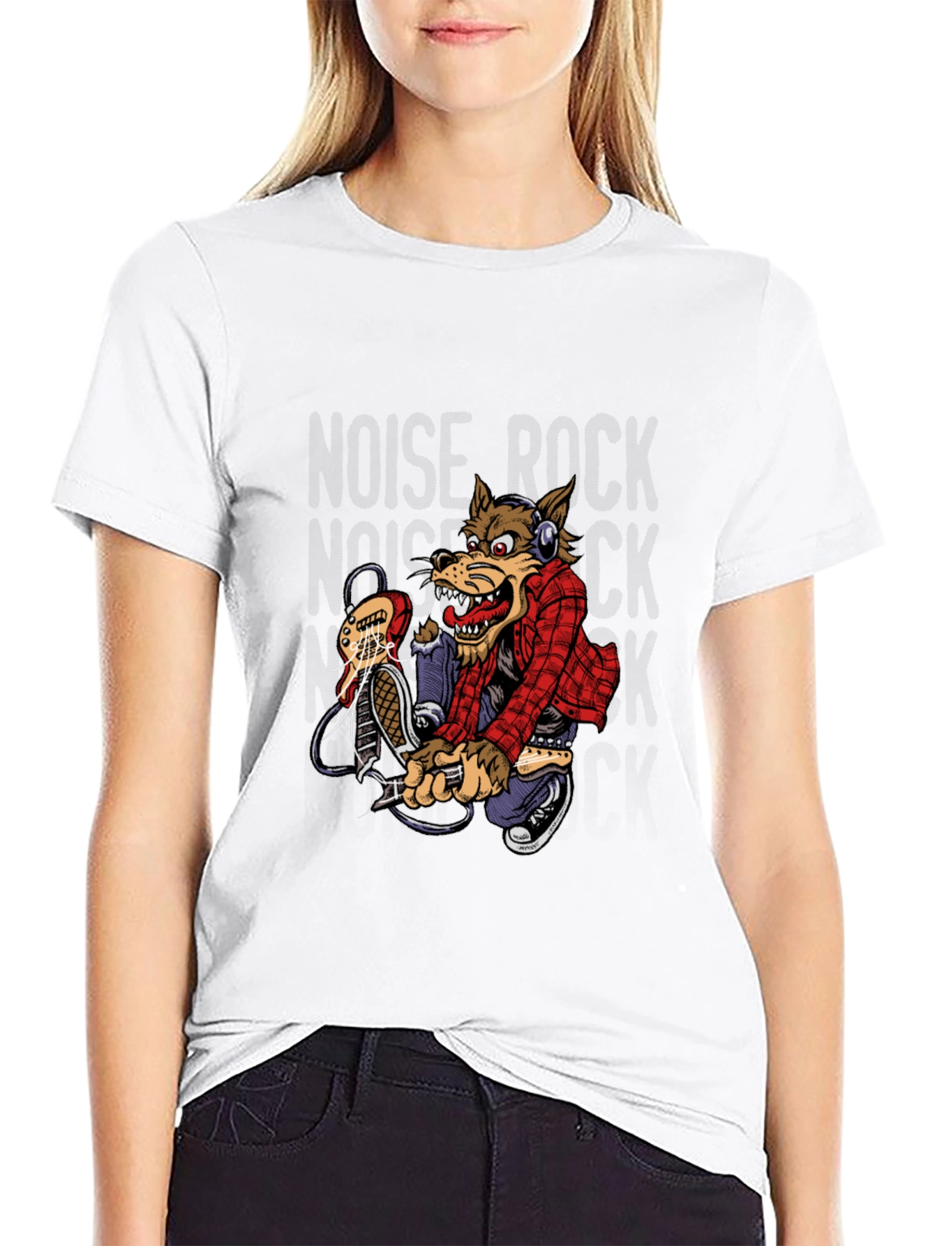 Noise Rock Wolf Graphic Tee
