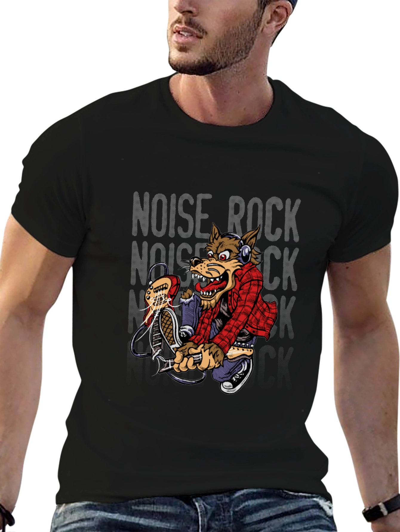 Noise Rock Wolf Graphic Tee