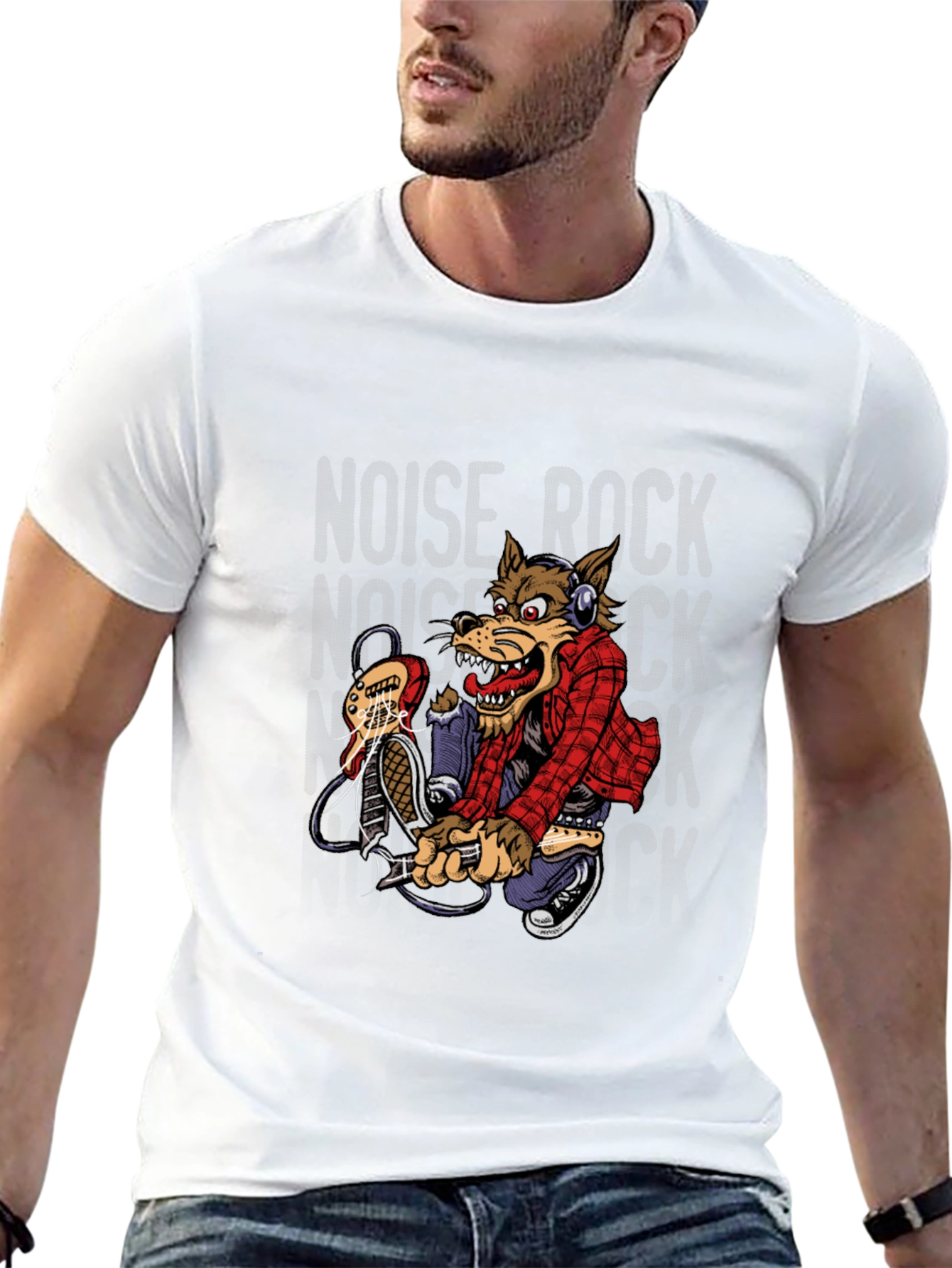 Noise Rock Wolf Graphic Tee