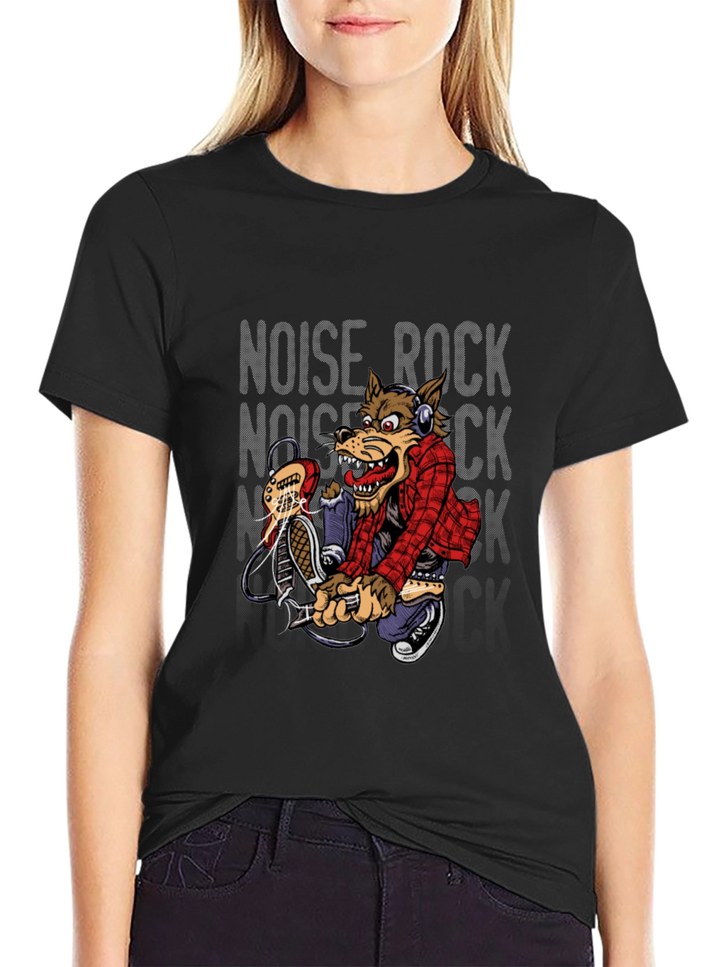 Noise Rock Wolf Graphic Tee