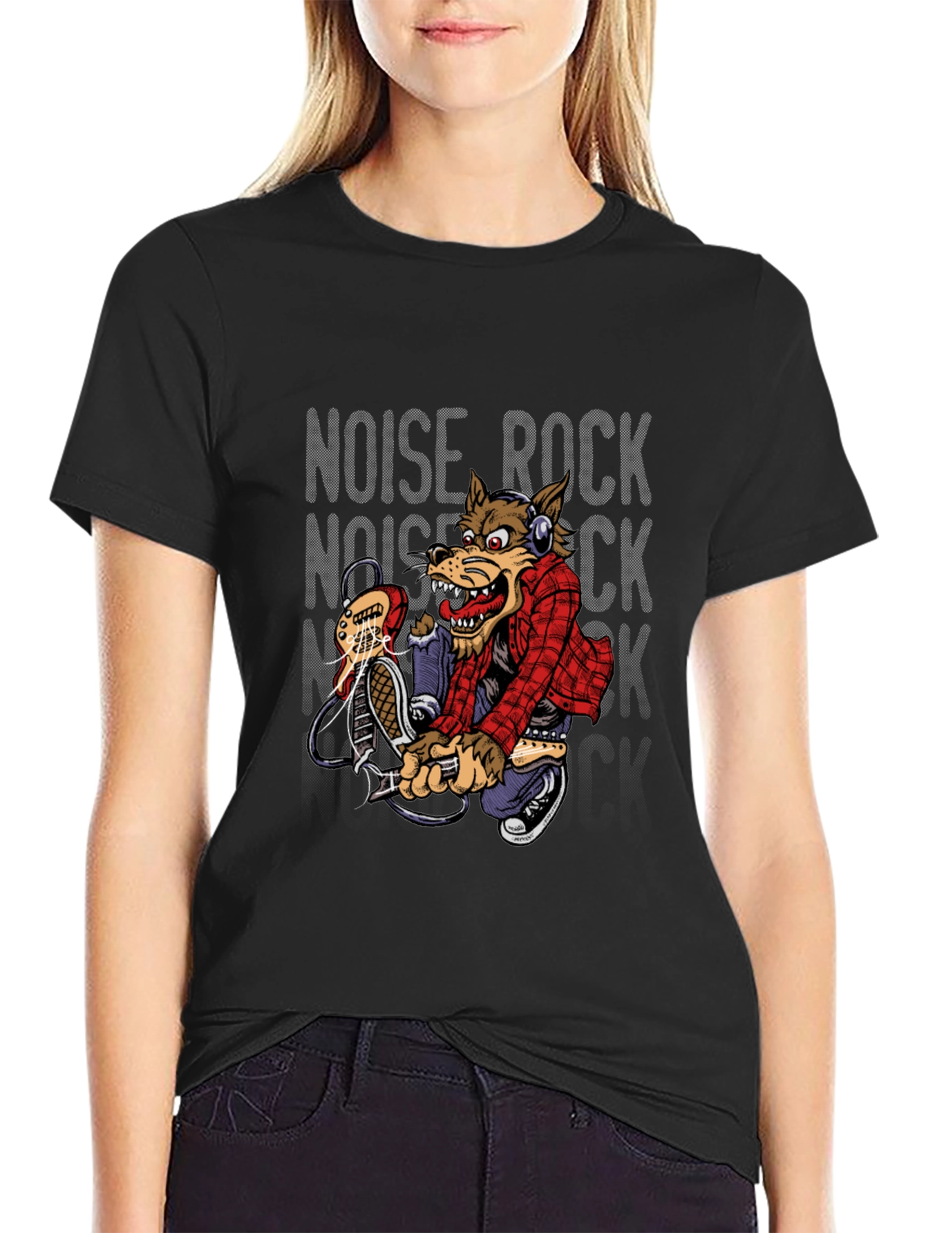Noise Rock Wolf Graphic Tee