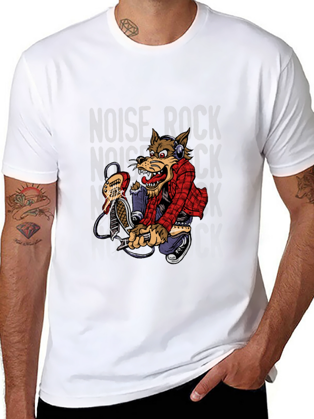 Noise Rock Wolf Graphic Tee