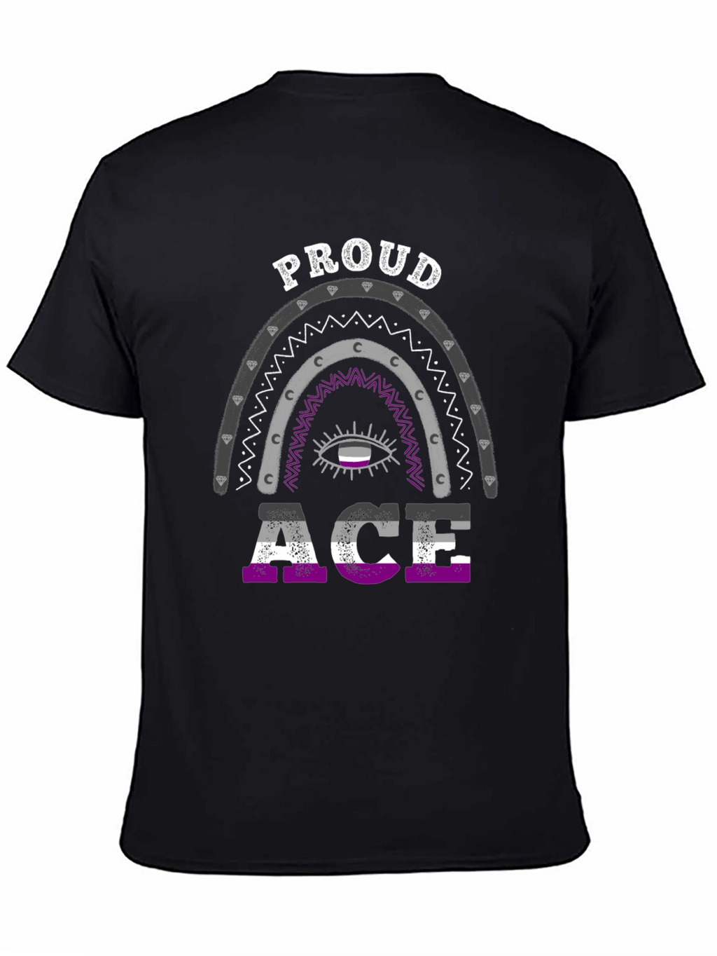 Proud Ace Pride T-Shirt - Asexual Flag Rainbow Tee