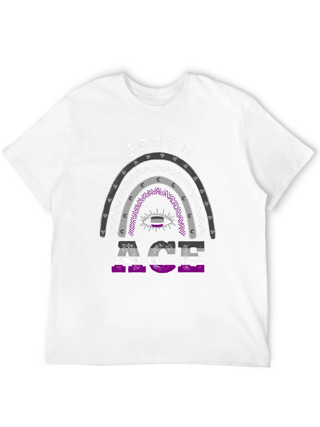 Proud Ace Pride T-Shirt - Asexual Flag Rainbow Tee