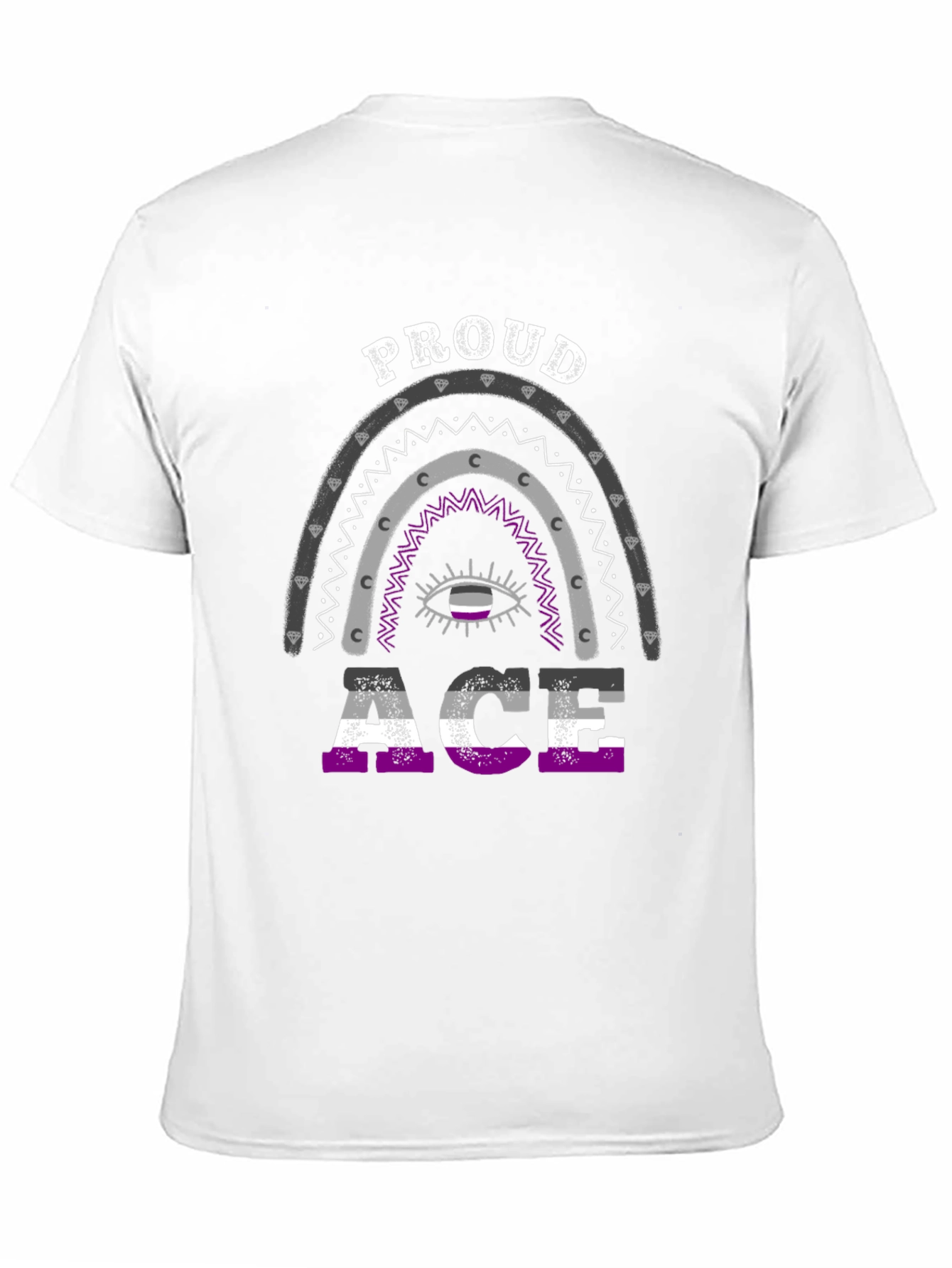 Proud Ace Pride T-Shirt - Asexual Flag Rainbow Tee
