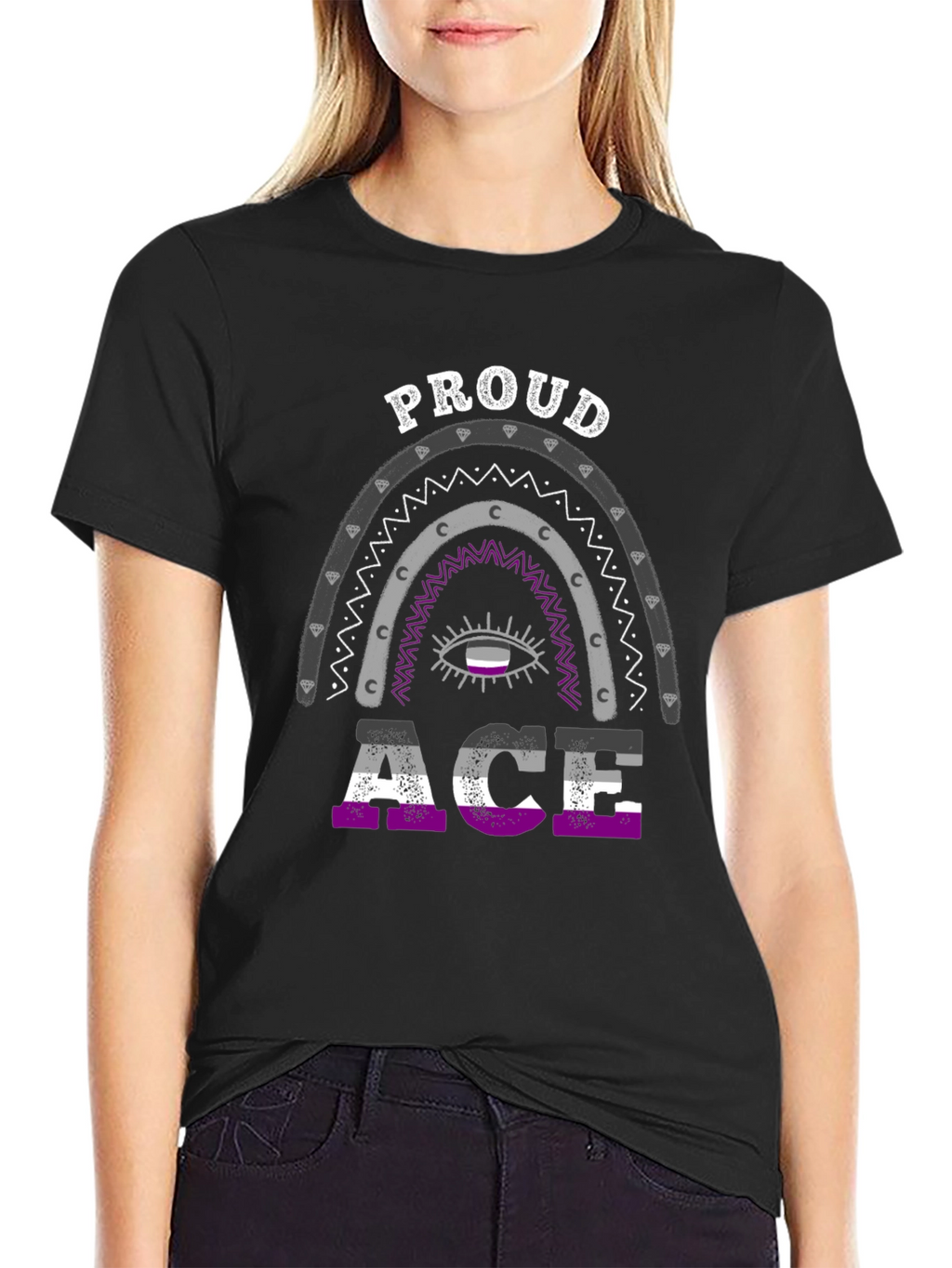 Proud Ace Pride T-Shirt - Asexual Flag Rainbow Tee