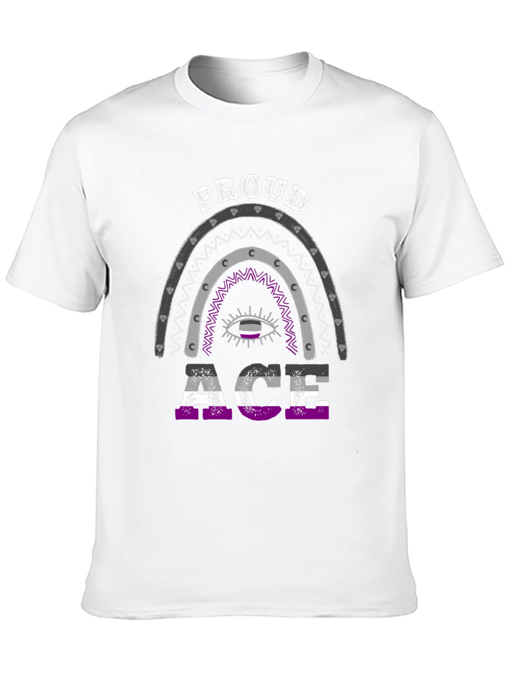 Proud Ace Pride T-Shirt - Asexual Flag Rainbow Tee
