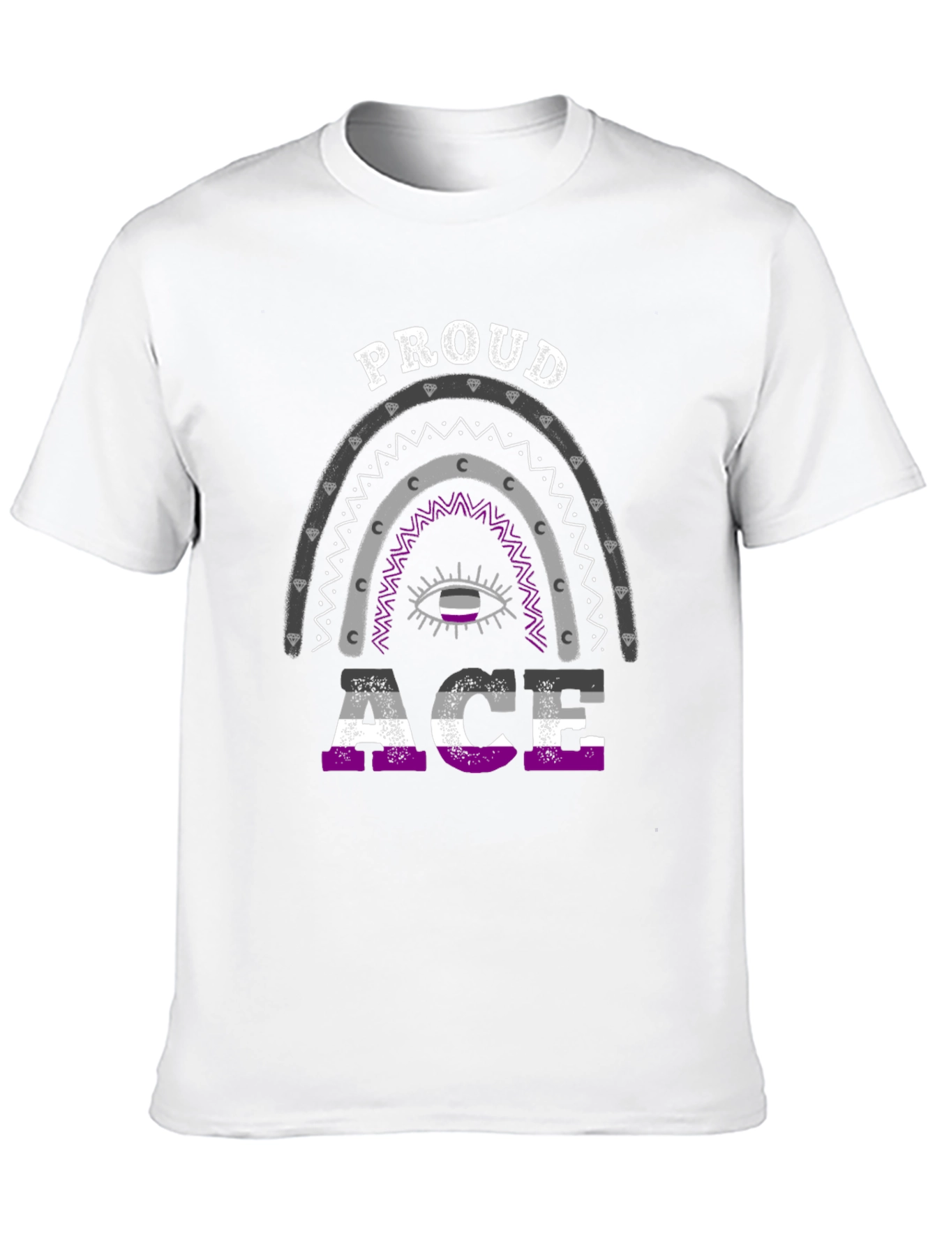 Proud Ace Pride T-Shirt - Asexual Flag Rainbow Tee