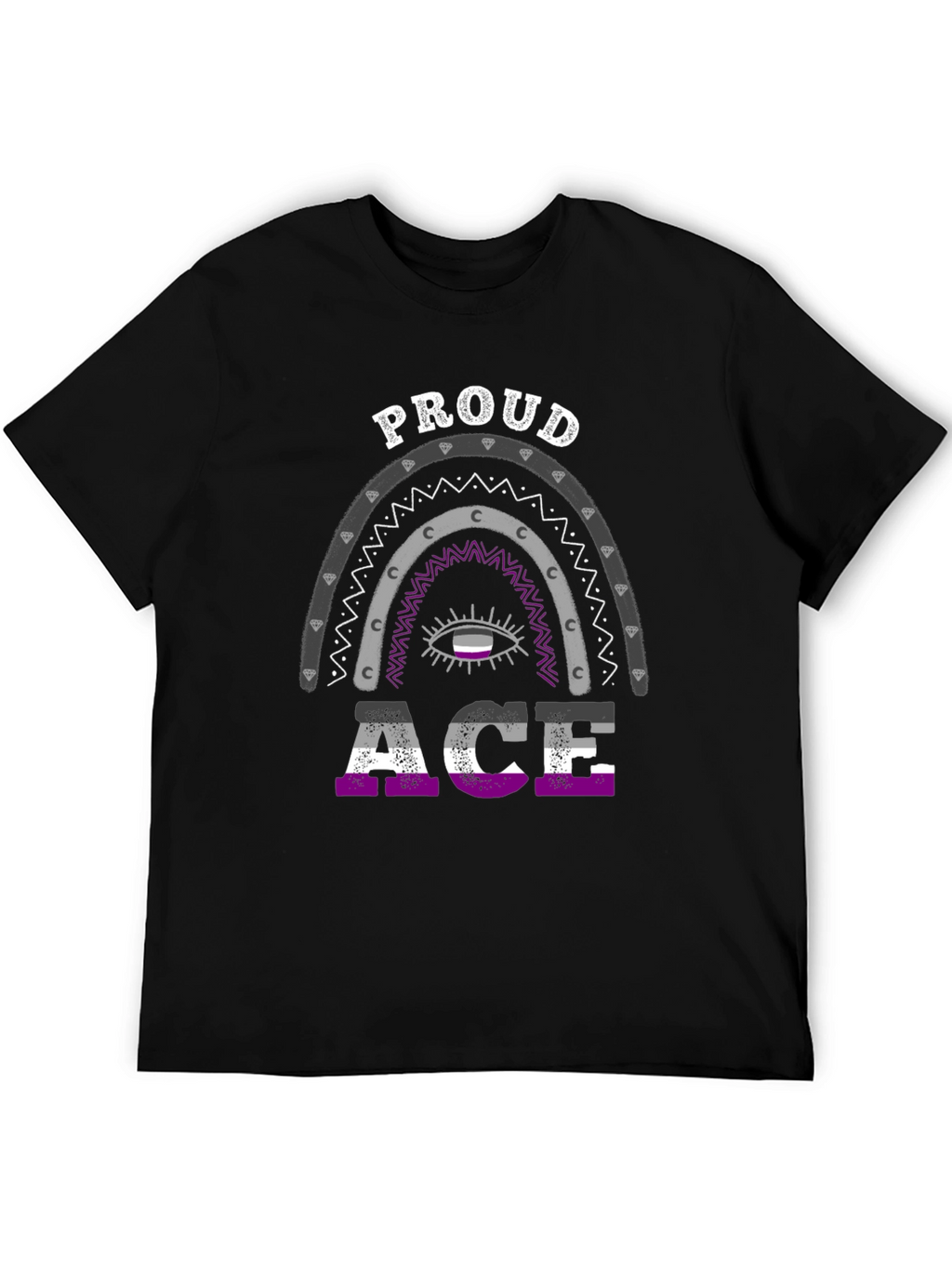 Proud Ace Pride T-Shirt - Asexual Flag Rainbow Tee
