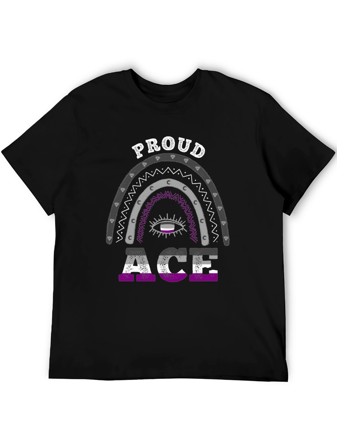 Proud Ace Pride T-Shirt - Asexual Flag Rainbow Tee