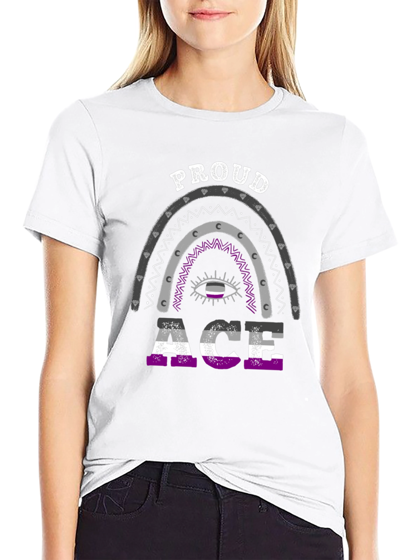 Proud Ace Pride T-Shirt - Asexual Flag Rainbow Tee