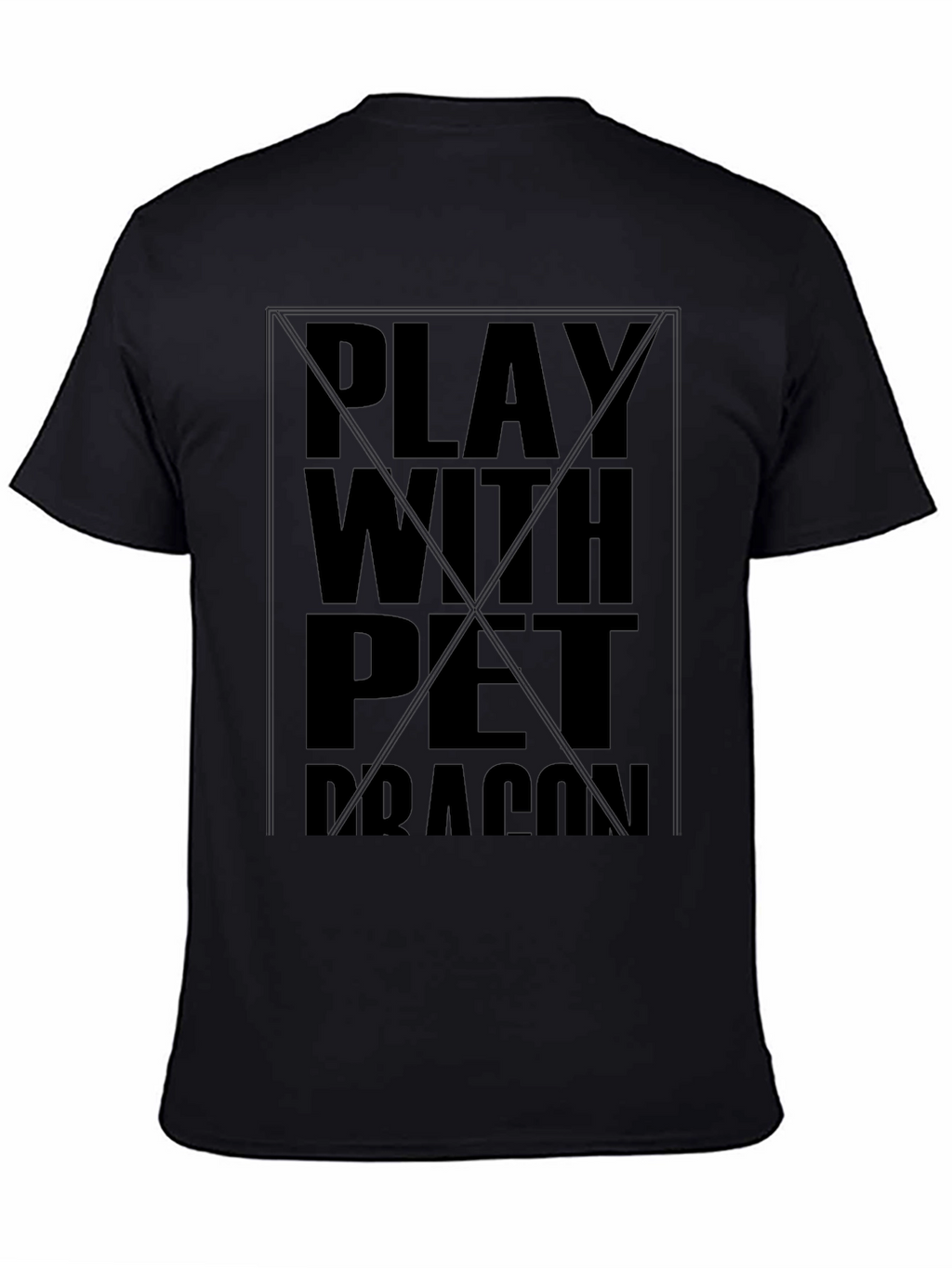 Play With Pet Dragon Black T-Shirt