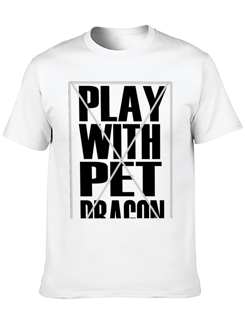 Play With Pet Dragon Black T-Shirt