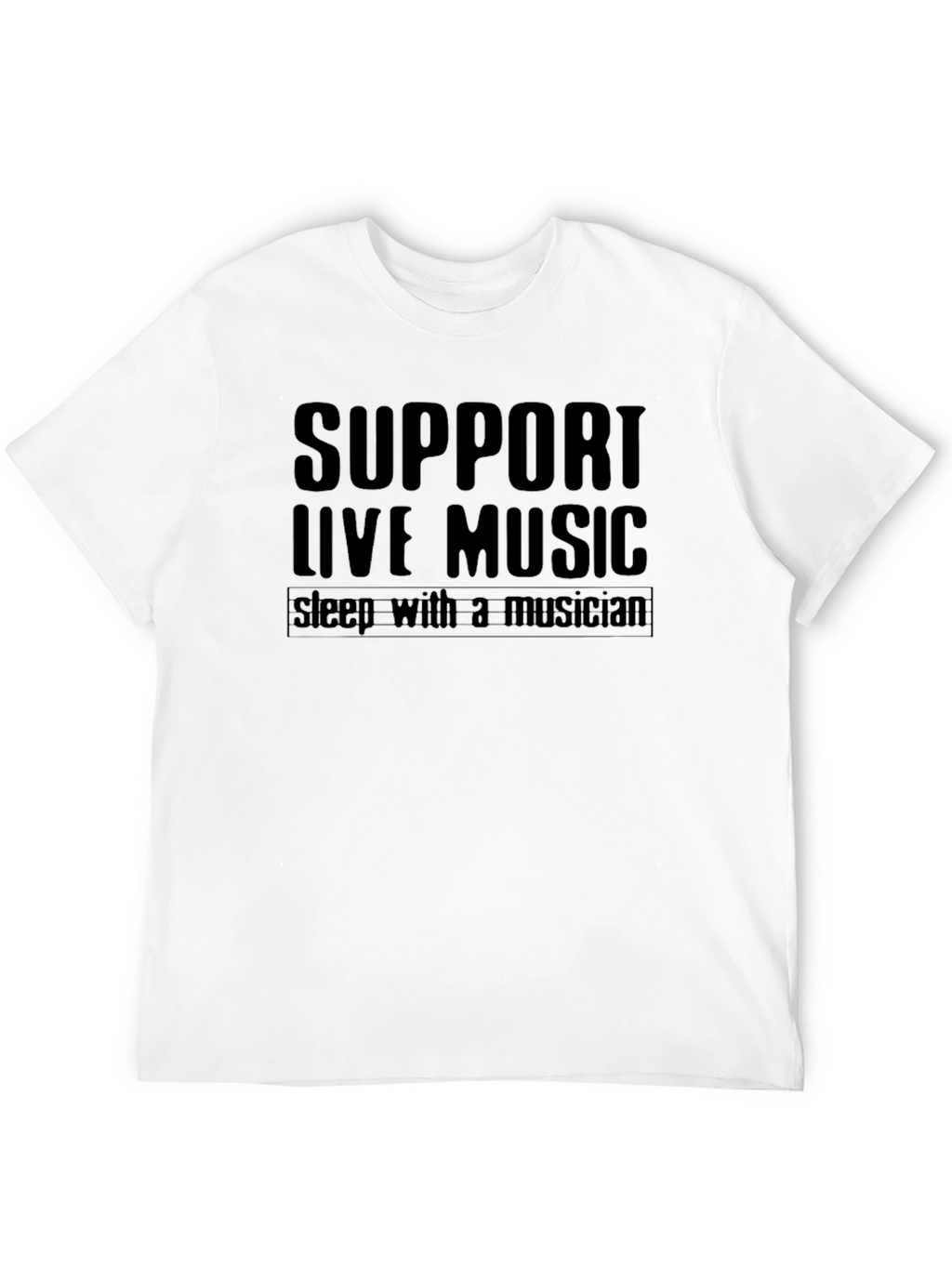 Support Live Music Black Graphic Tee