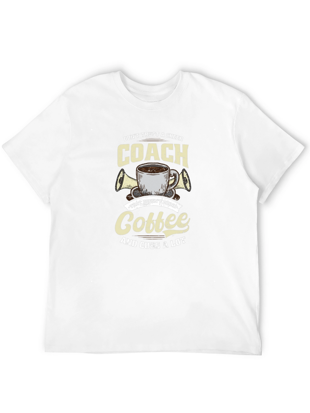 Cheer Coach Coffee Graphic T-Shirt